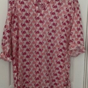 Woman’s Barbara Gerwit  pink whale tunic Large
